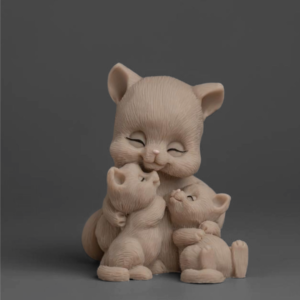Kitty Cat Family Silicone Mould