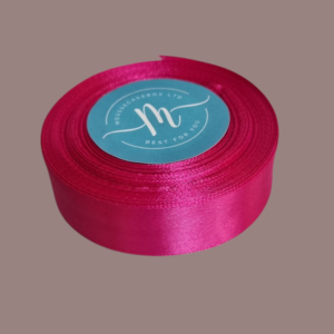 Raspberry Satin Ribbon 25mm