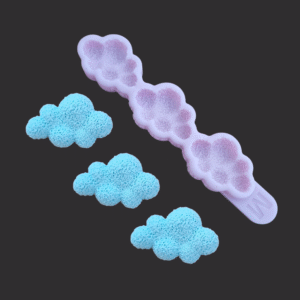 2d Small Clouds Silicone Mould
