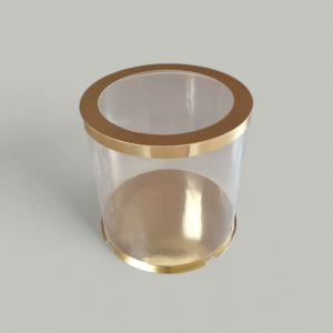 Clear Top Round Gold Cake Boxes