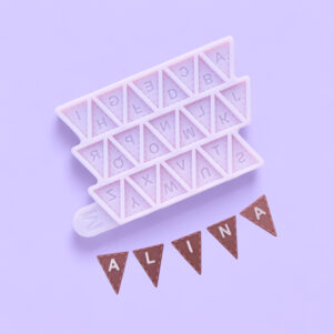 Mini Flags Alphabet or Triangles Silicone Mould - Moussecakebox ltd