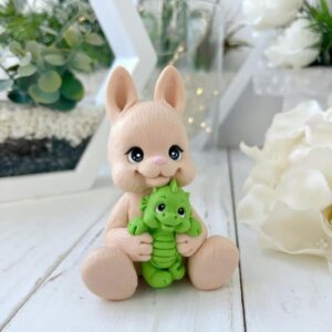 Silicone Mould Bunny with a Dragon