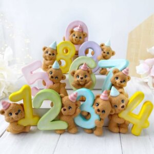 Silicone Mould Topper Animal Numbers