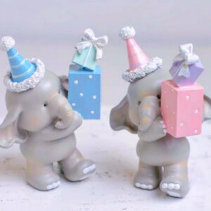 Silicone Mould Elephant with a present