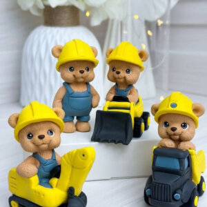 Builders Teddy Bears Silicone Moulds