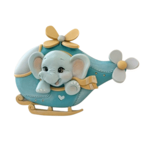 Silicone Mould Elephant on a helicopter
