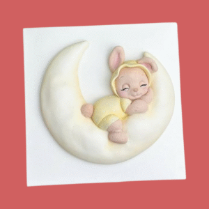 2d Bunny on the Moon Silicone Mould