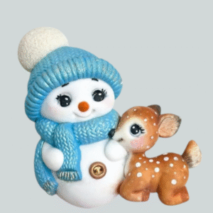 Christmas 2d Snow Man Silicone Mould