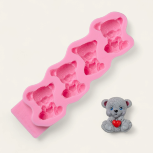 Teddy Bear with a Heart silicone mould