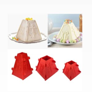 Plastic Form or Mould Orthodox Traditional Easter Cheesecake Tvorog Paskha.  Food Grade Plastic Form. Set of 3 form, 1kg 0.5kg and 0.35kg .