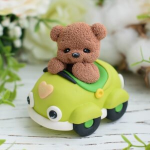 Silicone Mould Teddy Bear in The Car