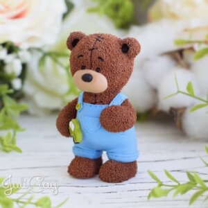 Silicone Mould Teddy Bear with a Toy