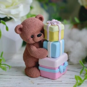 Christmas Teddy Bear Silicone Mould - Moussecakebox ltd