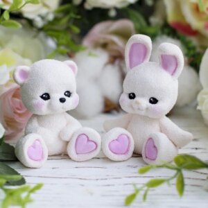 Teddy Bear & Bunny Silicone Mould - Moussecakebox ltd