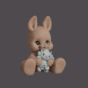 Silicone Mould Bunny with a Dragon 2