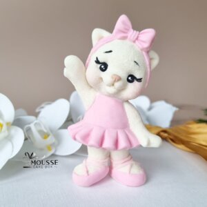 ballerina cat, cake topper, cake toppers, candy melts topper, cute toy for cake, decoration for cakes, ready made figure, Moussecakebox ltd