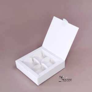 Presentation Candy Box 4 cavities, truffle box -Moussecakebox ltd