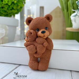 Silicone Moulds - Moussecakebox Silicone Mould Teddy Bear with a Baby