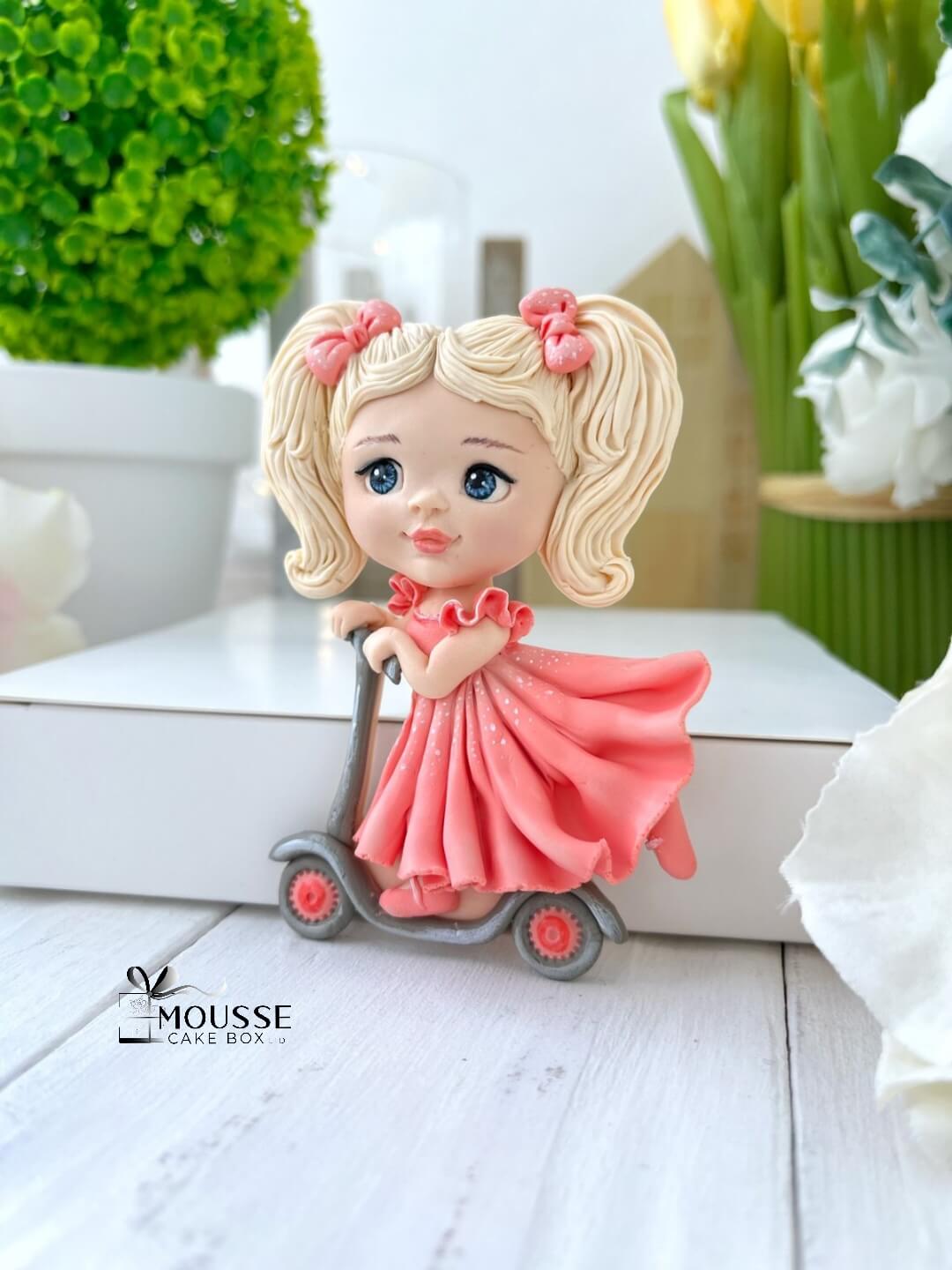 Silicone Mould Girl on scooter , Silicone Mould Girl, Silicone Moulds - Moussecakebox