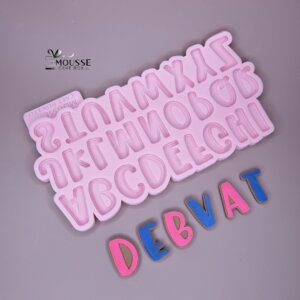 Alphabet 04 Silicone Moulds - Moussecakebox