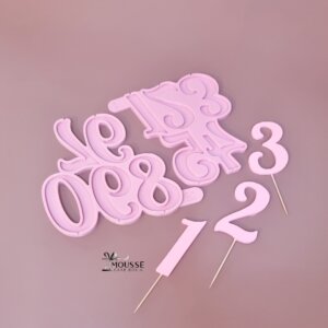 Numbers 8cm Silicone Mould - Moussecakebox ltd