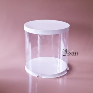 Round White Clear Cake Boxes