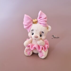 Edible White Teddy Bear Topper 170