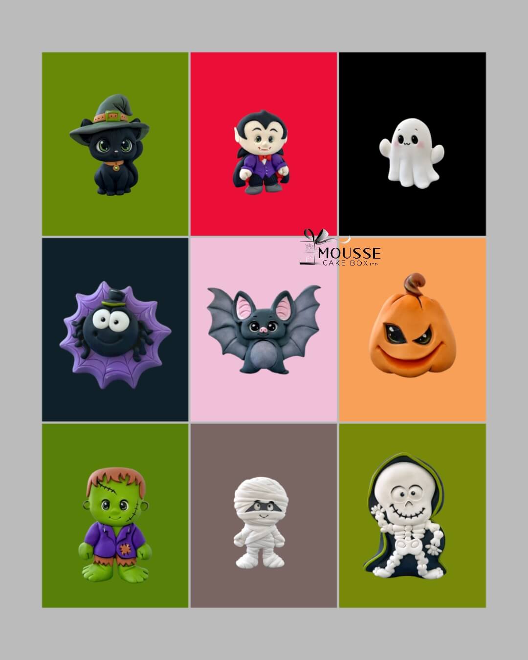 2d Halloween Theme Silicone Moulds