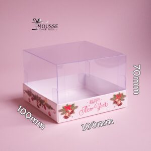 Christmas Clear Box for 1 Mini Cake Moussecakebox