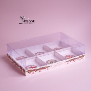 Christmas Clear Box for 6 Mini Cakes Moussecakebox