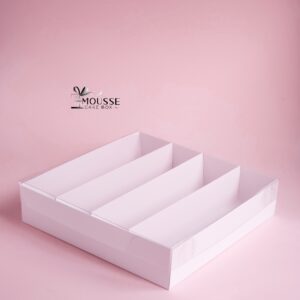 White Macaron Box- Moussecakebox