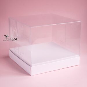 Clear Bento Cake Boxes 18cm - Moussecakebox ltd